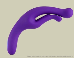 Vibrador recargable Wellness con estimulador de clítoris - Happys & Flowers