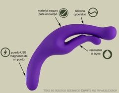 Vibrador recargable Wellness con estimulador de clítoris - comprar online