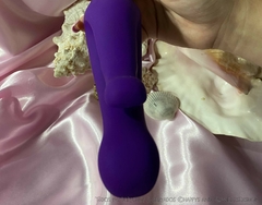 Vibrador recargable Wellness con estimulador de clítoris en internet