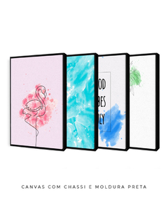 Imagem do Quadro Decorativo - Conjunto Flamingo Beach