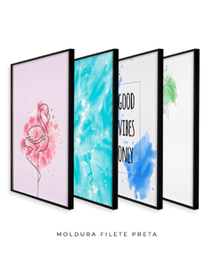 Quadro Decorativo - Conjunto Flamingo Beach - loja online