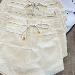 SHORT/SAIA DE LINHO