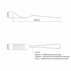 Imagen de TENEDOR DE MESA PACIFIC 63962/020