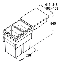 BOTE PARA BASURA EURO CARGO 45 2X35L 503.70.532 -  MADERCENTER