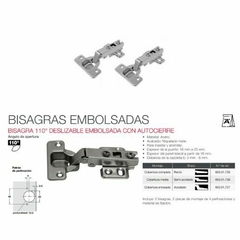 BISAGRA BIDIMENSIONAL COBERTURA COMPLETA 35MM RECTA 483.01.735 - comprar en línea