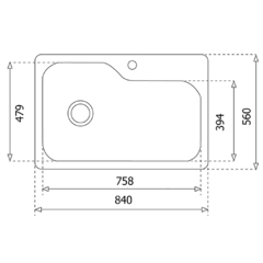 FREGADERO ACERO INOX. UNA CUBETA DUAL MOUNT 840.560 en internet