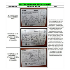 MOTOR MONOFASICO 1HP BAJA A7B10001030356 -  MADERCENTER