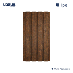 LAMBRIN MURO ACANALADO LOBUS COLOR IPE WPC 2.40CMX21.7CMX290CM