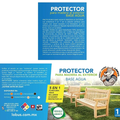 PROTECTOR PARA MADERA EXT. CHOCOLATE BASE AGUA 5 EN 1 PME-CH.1 - comprar en línea