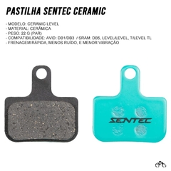 PASTILHA DE FREIO DISCO CERAMIC COMP LEVEL Ref: STFRE0009 Marca: SENTEC