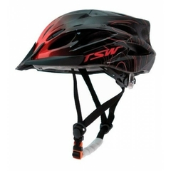 CAPACETE MTB RAPTOR III LED PT/VM C/VIS. TSW M 55-58cm