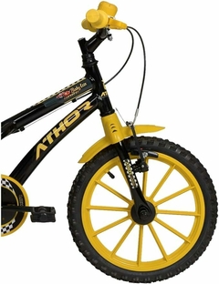 BICICLETA 16 BABYLUX MASCULINA PRETA COM KIT AMARELO na internet