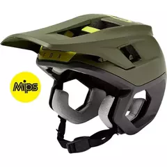 FOX BIKE CAPACETE DROPFRAME PRO VERDE OLIVA