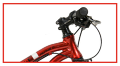 BICICLETA 20 ALPHA G 1X7V VERMELHO-BRANCO-PRETO REDSTONE BIKES - comprar online