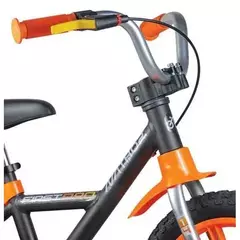 BICICLETA 14 FIRST PRO, PTO/LARANJA na internet