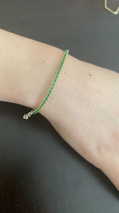 Pulsera zirconia verde - comprar en línea