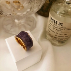 Enamel Trendy ring purple