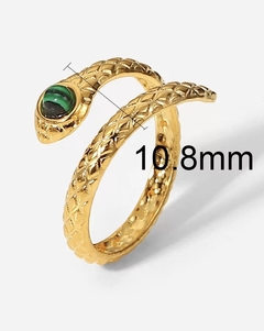 Anillo serpiente verde - comprar en línea