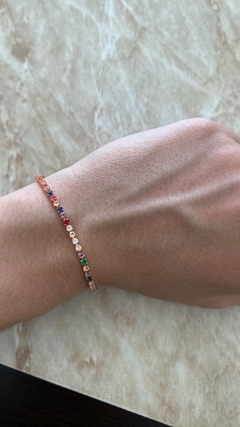 Pulsera zirconia rose gold colores - comprar en línea