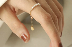 Anillo ajustable perlas