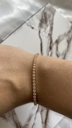 Pulsera zirconia rosa