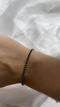 Pulsera zirconia negra