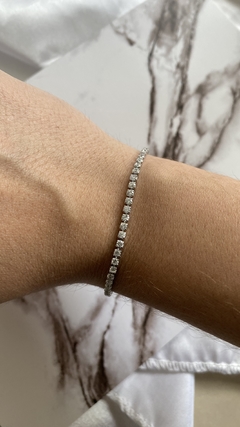 Pulsera zirconia plata