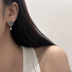 Pendientes forma de gota azul - comprar en línea