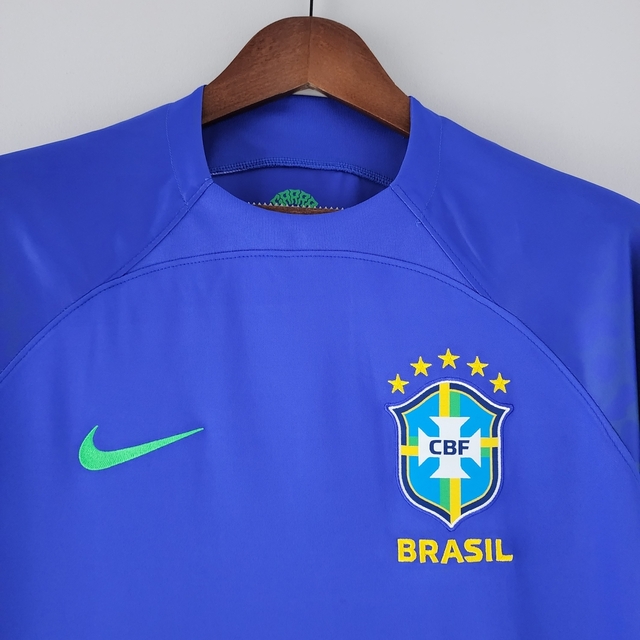 Camiseta do Brasil Masculino Azul Onça