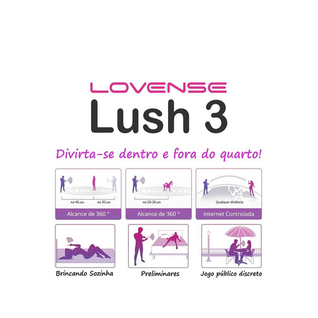 Lush 3 - Vibrador Ponto G com Estimulo Clitoriano App Mundial - Lovense