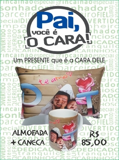 Kit Dia Dos Pais - Almofada+caneca - Personalizado Com Foto - comprar online