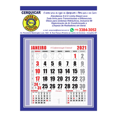 Imagem do Calendario 2024-Folhinha comercial com bloco 12 meses - 27x37 cm