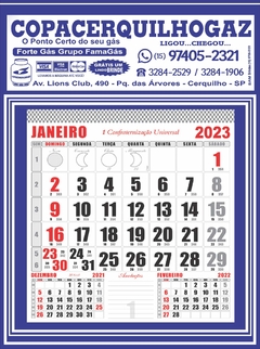Calendario 2024-Folhinha comercial com bloco 12 meses - 27x37 cm - loja online