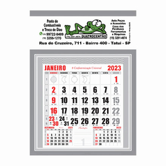 Calendario 2024-Folhinha comercial com bloco 12 meses - 27x37 cm na internet