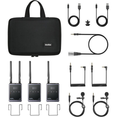 Godox WMicS1 Pro Kit 2 Two-Person Camera-Mount Wireless Omni Lavalier Microphone System (514 to 596 MHz) - comprar online