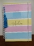 Caderno Personalizado Listras Candy Color