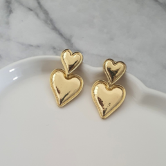 ARETES DOBLE CORAZÓN