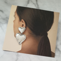 ARETES DUO HEART - comprar online