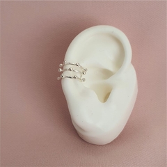 EARCUFF 3 HILOS PLATEADO - comprar online