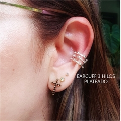 EARCUFF 3 HILOS PLATEADO en internet