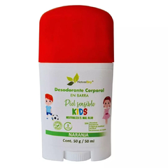 Desodorante natural corporal en barra - niños piel sensible - naranja