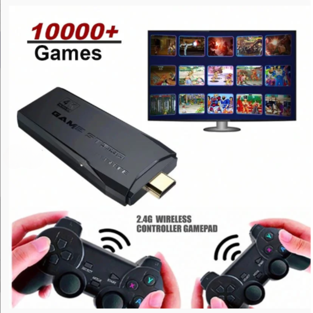 Videogame - Game Stick 4K Lite com 02 Controles Wirelles e 10.000