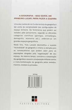 A Geografia - Isso Serve Em Primeiro Lugar, para Fazer a Guerra - Yves Lacoste | 1988 - comprar online