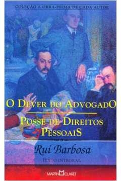 DEVER DO ADVOGADO, O - POSSE DE DIREITOS PESSOAIS - 1 - BARBOSA