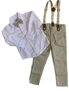 Conjunto Infantil Gijo Kids Camisa Botões + Calça + Suspensório - comprar online