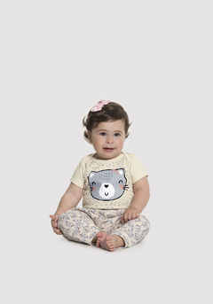 Conjunto bebe menina Gatinhas