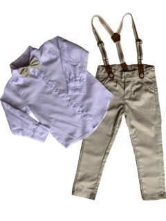 Conjunto Infantil Gijo Kids Camisa Botões + Calça + Suspensório - comprar online