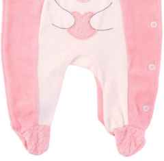 Macacão Longo Baby Gijo Em Plush Estampa Coração - Loja Moda bebê e Infantil - Puku Kids Store