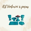 Kit boleiras e bandejas em acrílico (kit Venturini 6 peças)