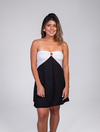 Vestido Bicolor - preto